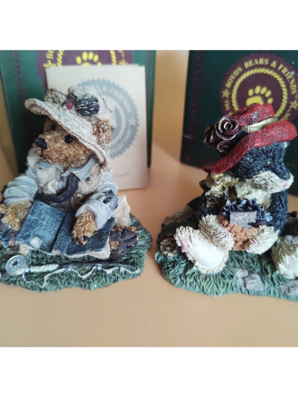 Vintage Boyds Bear Figurines (two) with boxes 1993 & 1994